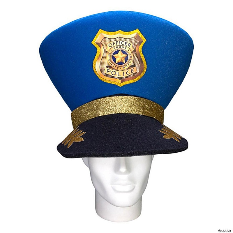 Foam Party Hats Giant Police Hat - Photo Booth Prop - Party Favors -Halloween - Crazy Hat Day