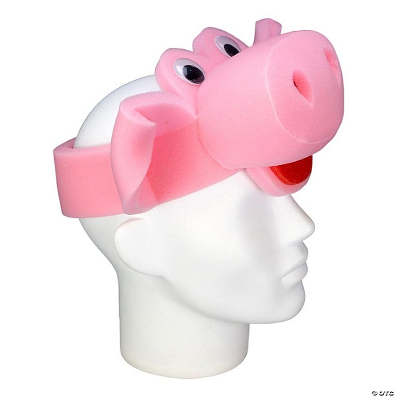 Foam Party Hats Pig Headband - Photo Booth Prop - Party Favors -Halloween - Crazy Hat Day
