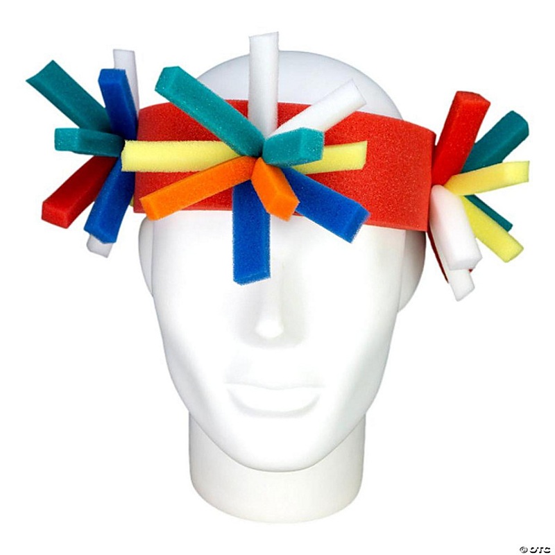 Foam Party Hats Pompoms Headband - Photo Booth Prop - Party Favors -Halloween - Crazy Hat Day