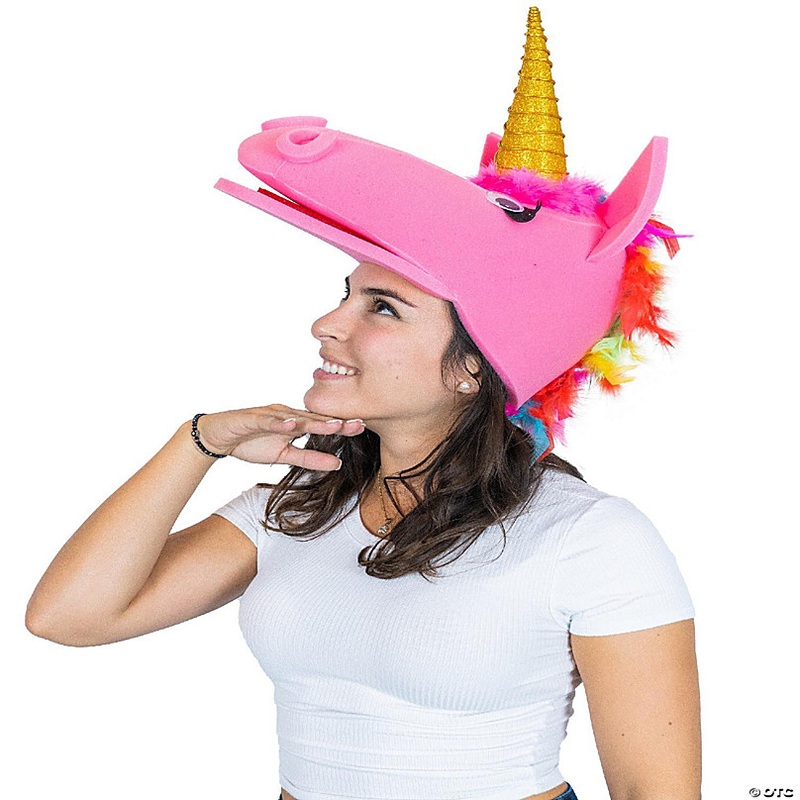 Foam Party Hats Unicorn Hat - Photo Booth Prop - Party Favors -Halloween - Crazy Hat Day