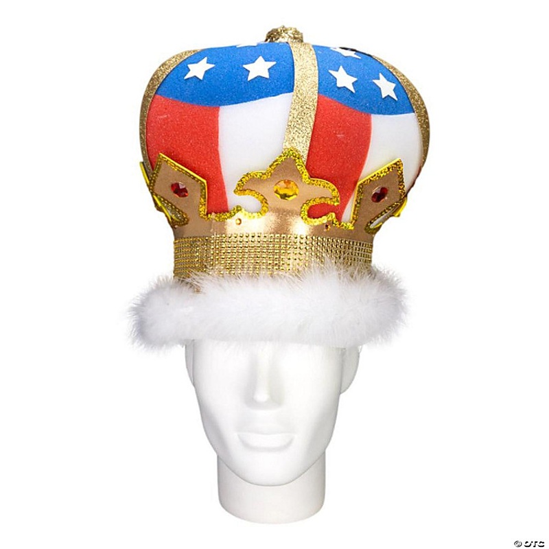 Foam Party Hats USA King Crown - Photo Booth Prop - Party Favors -Halloween - Crazy Hat Day