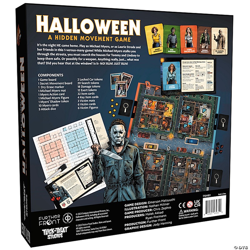 Halloween (1978) The Board Game for 2 to 4 Players