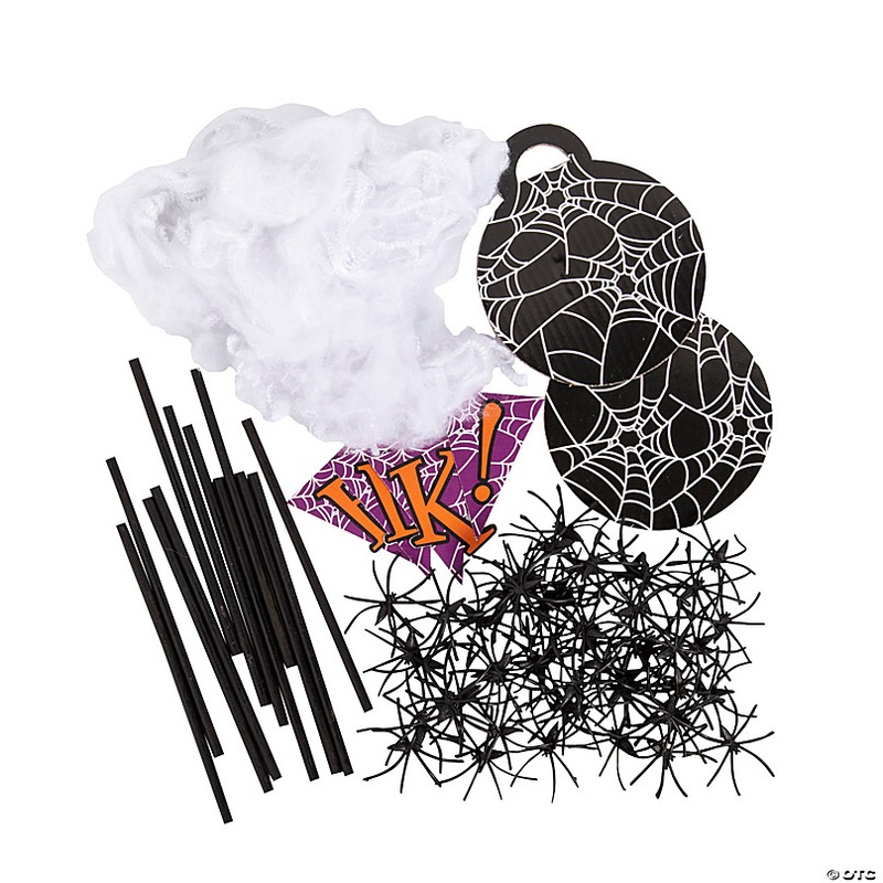 Halloween Spider Wreath Craft Kit - Makes 3