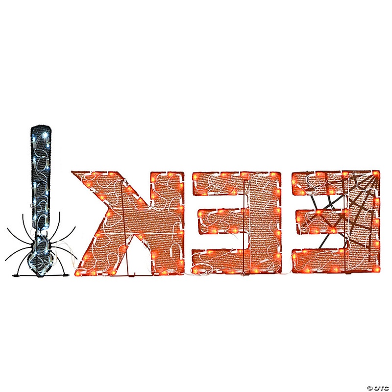 National Tree Company 18 in. Pre-Lit Halloween EEK! Decoration