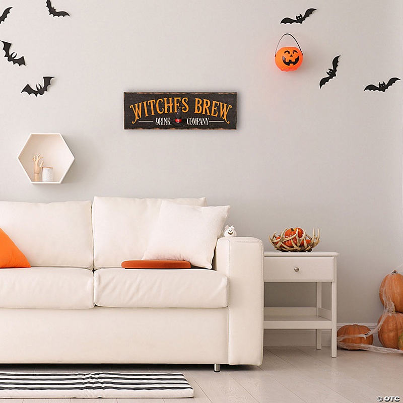 National Tree Company 24 in. Halloween Witches Brew Wood Wall Sign