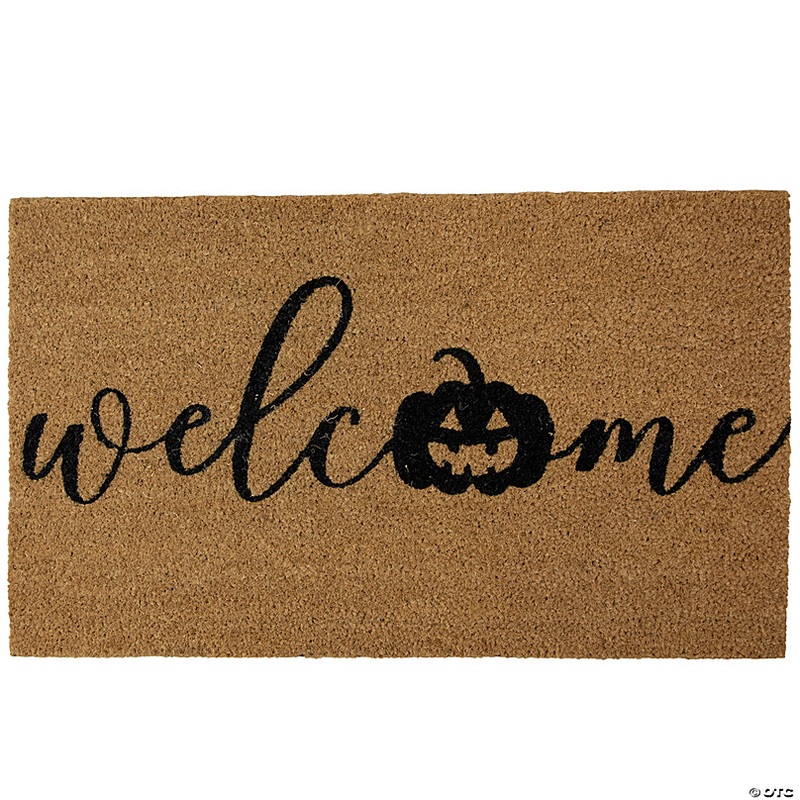 Natural Coir Pumpkin Welcome Halloween Doormat 18 Proper 30