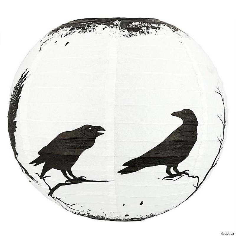 PaperLanternStore 14 Halloween Crows Scary Black Birds Paper Lantern