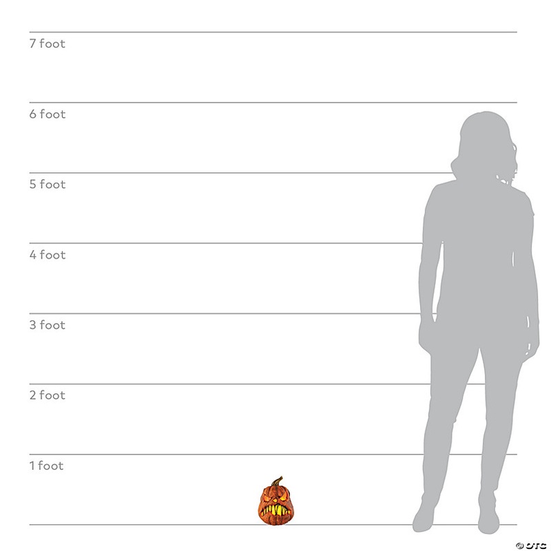 8 Rotten Flaming Pumpkin With Timer Style B Halloween Decoration