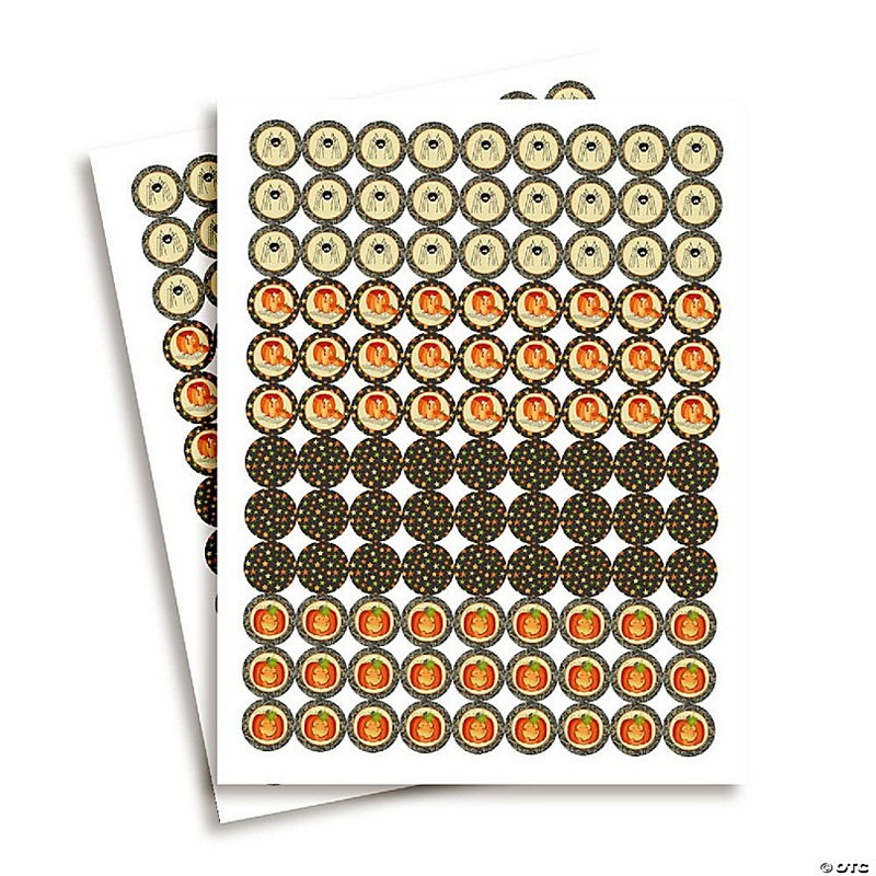 AmandaCreation Pumpkin Carving Kiss Stickers 324pcs.