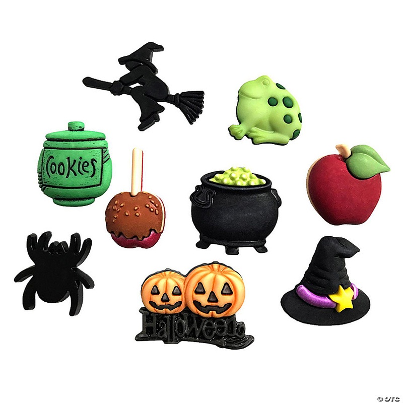 Buttons Galore 40+ Assorted Halloween Buttons for Sewing & Crafts - Set of 6 Button Packs