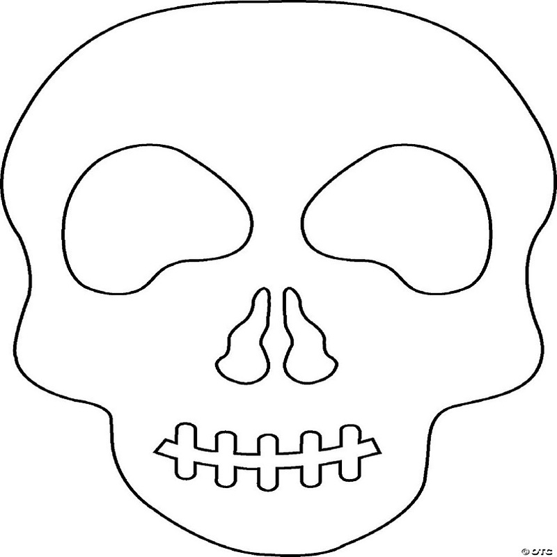 Creative Shapes Etc. - Small Single Color Construction Paper Craft Cut-out - Skull