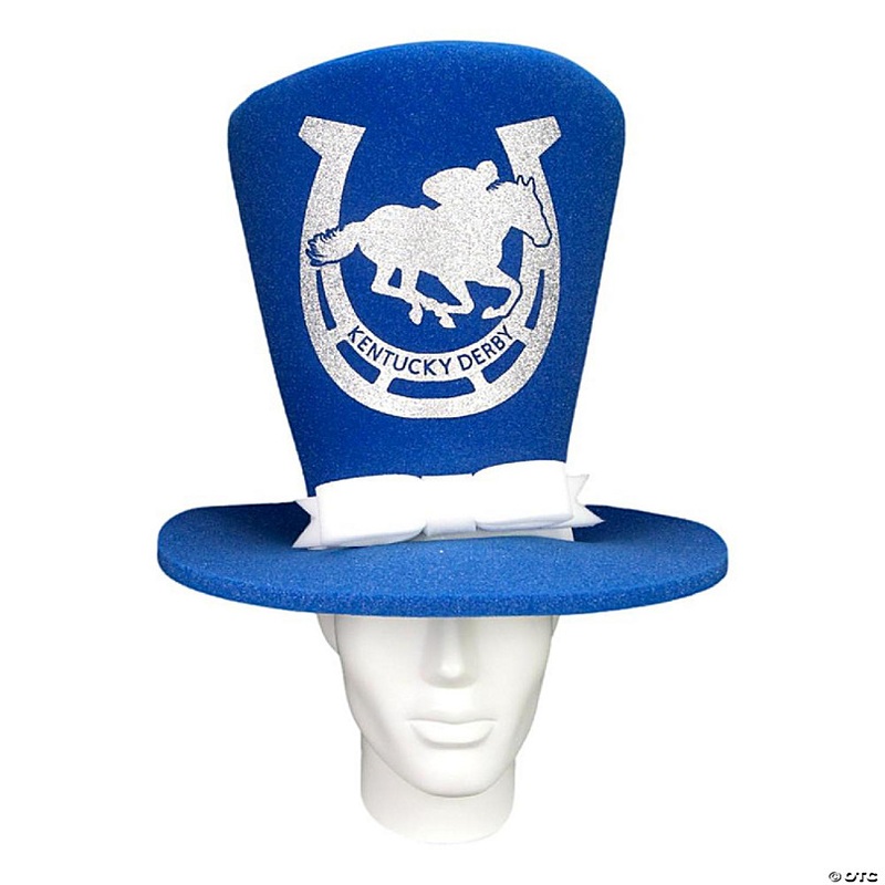 Foam Party Hats Derby Bow Wide Top Hat - Photo Booth Prop - Party Favors -Halloween - Crazy Hat Day