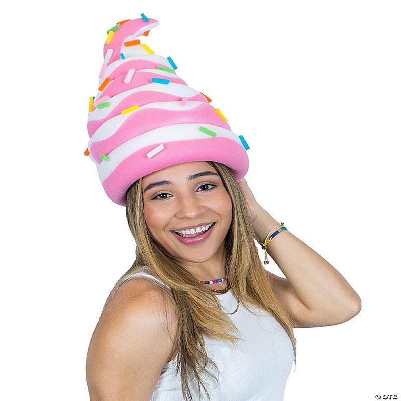 Foam Party Hats Swirl Ice Cream Hat - Photo Booth Prop - Party Favors -Halloween - Crazy Hat Day