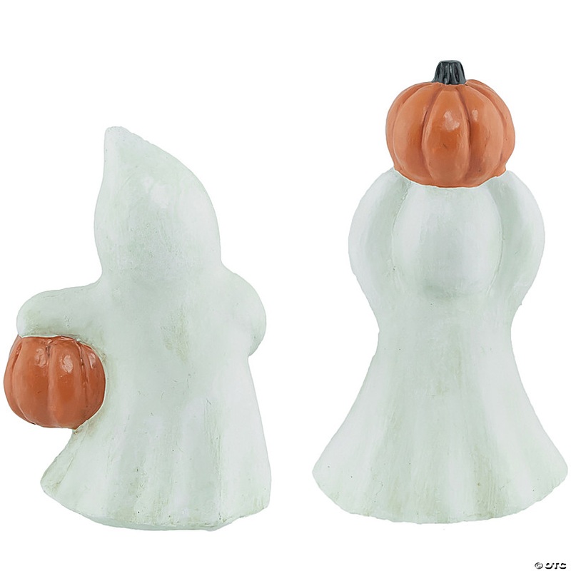 Set of 2 Happy Halloween and Trick or Treat Ghost Decorations 7.75