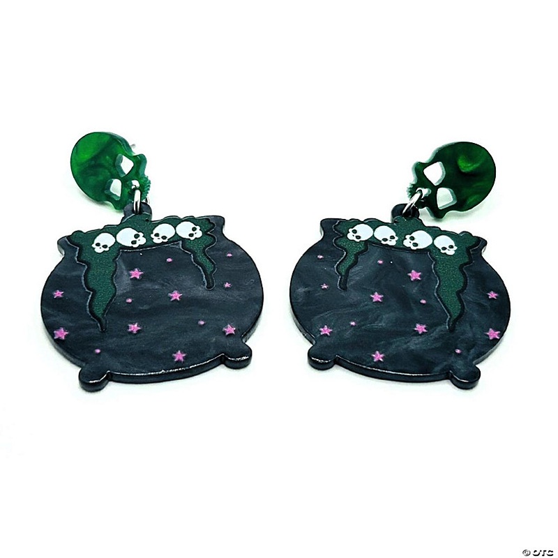 3 Pack Witch Cauldron Halloween Earrings