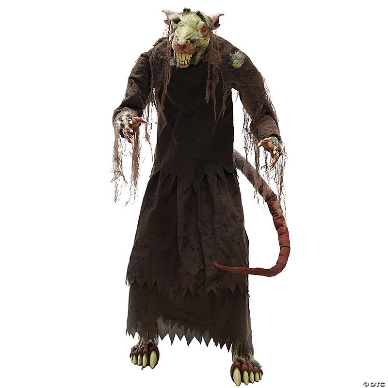 5 Ft. Mangey Rat Animated Prop Standing Halloween Decoration