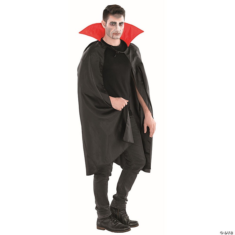 Black and Red Vampire Cape Boy Child Halloween Costume - Large