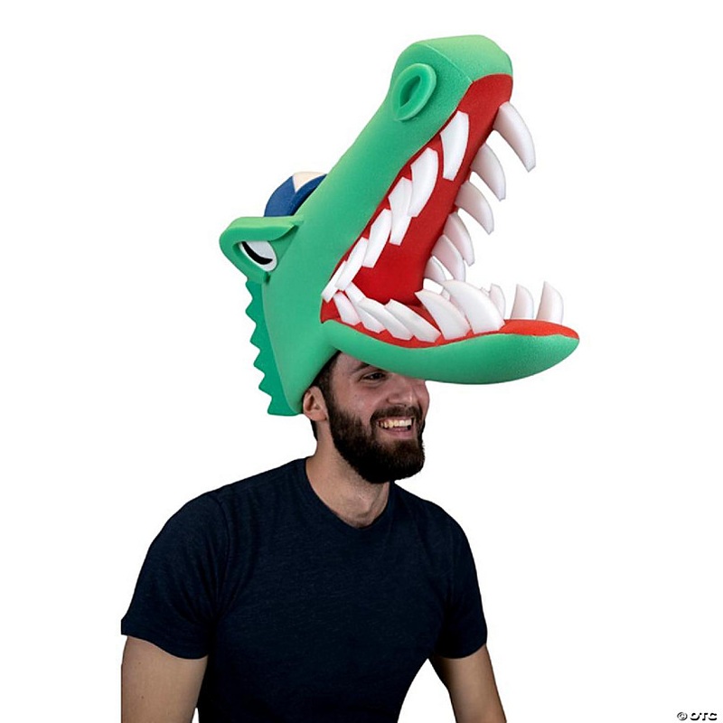 Foam Party Hats Alligator Mascot Hat - Photo Booth Prop - Party Favors -Halloween - Crazy Hat Day