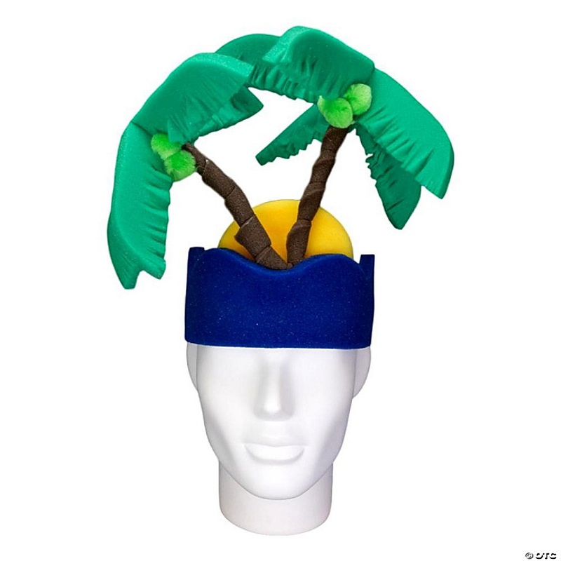 Foam Party Hats Coconut Trees Headband - Photo Booth Prop - Party Favors -Halloween - Crazy Hat Day