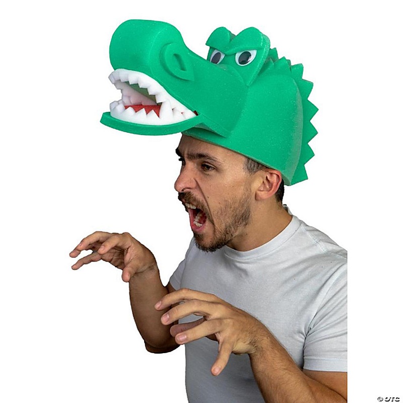 Foam Party Hats Crocodile Hat - Photo Booth Prop - Party Favors -Halloween - Crazy Hat Day