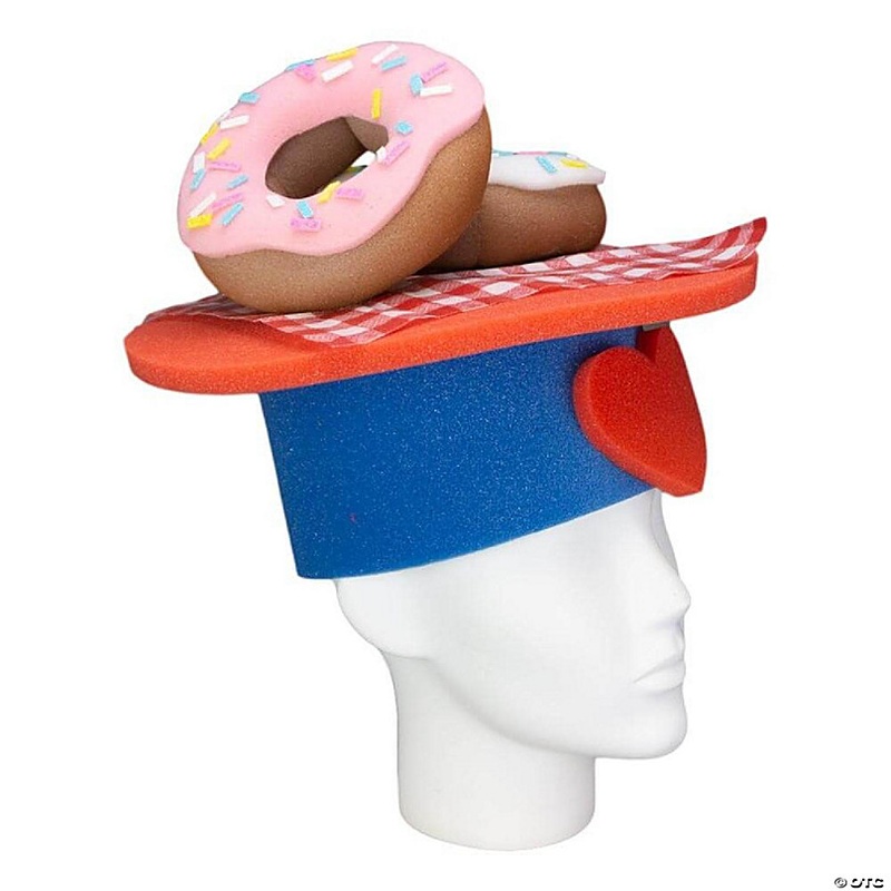 Foam Party Hats Donuts Hat - Photo Booth Prop - Party Favors -Halloween - Crazy Hat Day
