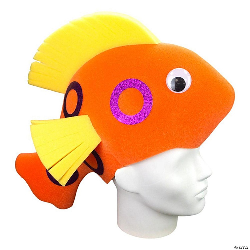 Foam Party Hats Fish with Circles Hat - Photo Booth Prop - Party Favors -Halloween - Crazy Hat Day