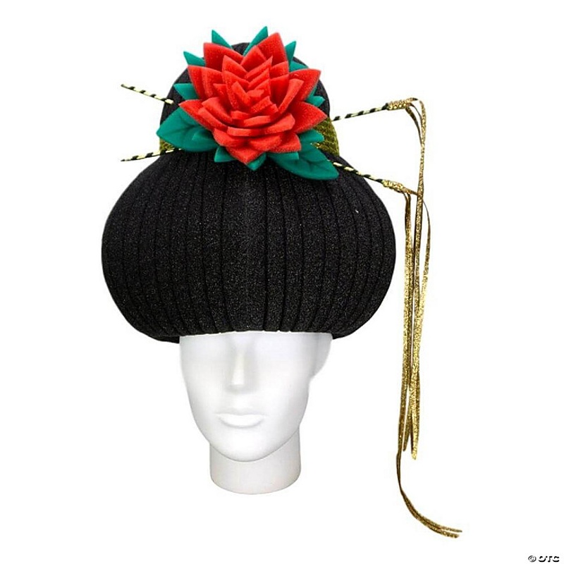 Foam Party Hats Geisha Wig - Photo Booth Prop - Party Favors -Halloween - Crazy Hat Day