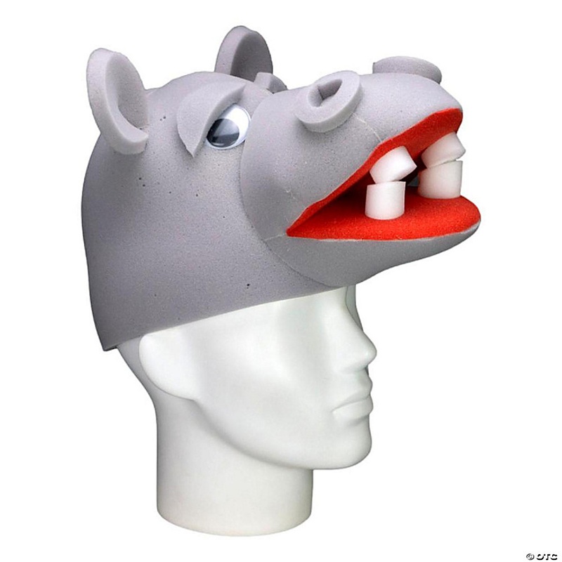 Foam Party Hats Hippopotamus Hat - Photo Booth Prop - Party Favors -Halloween - Crazy Hat Day