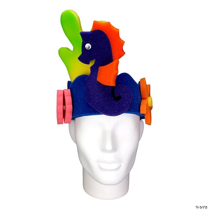 Foam Party Hats Seahorse Headband - Photo Booth Prop - Party Favors -Halloween - Crazy Hat Day