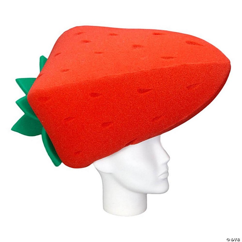 Foam Party Hats Strawberry Hat - Photo Booth Prop - Party Favors -Halloween - Crazy Hat Day