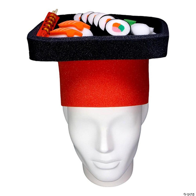 Foam Party Hats Sushi Box Hat - Photo Booth Prop - Party Favors -Halloween - Crazy Hat Day