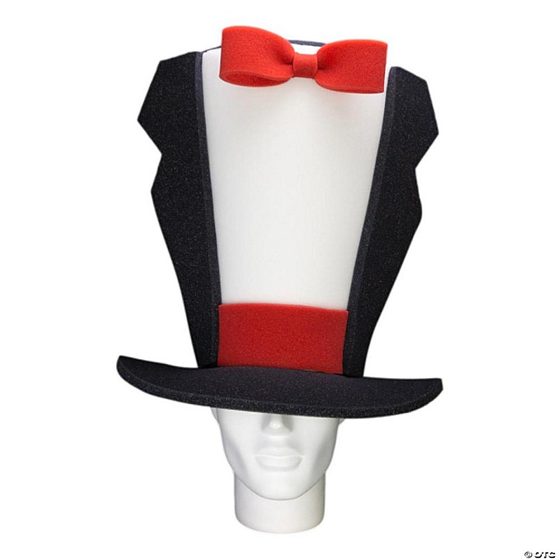 Foam Party Hats Tuxedo Hat - Photo Booth Prop - Party Favors -Halloween - Crazy Hat Day
