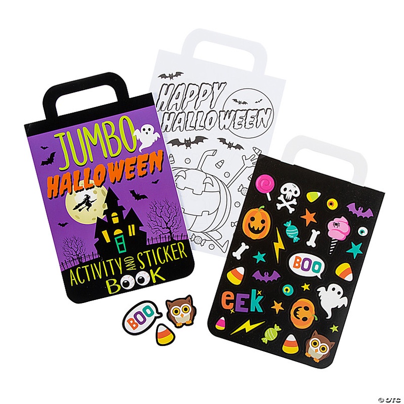 Jumbo Halloween Activity & Sticker Books - 6 Pc.