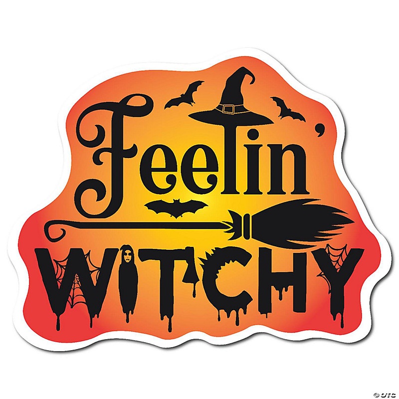 Magnet Me Up Halloween Feelin' Witchy Magnet Decal, 5x4 Automotive Magnet
