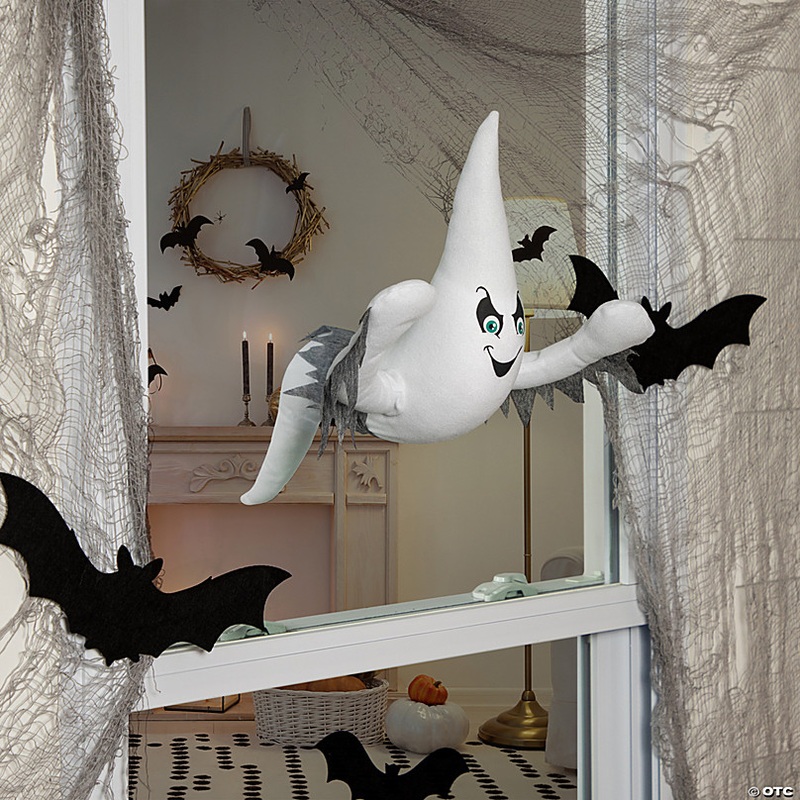 12 Ghoulish Ghost 3-D Halloween Window Decoration