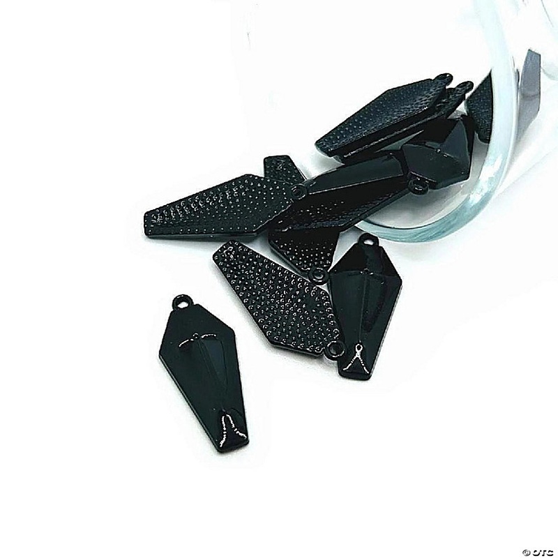 20 Pcs Halloween Black Coffin Charms