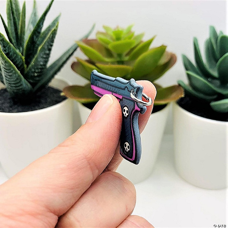 20 Pcs Handgun Charm with Skull Handle