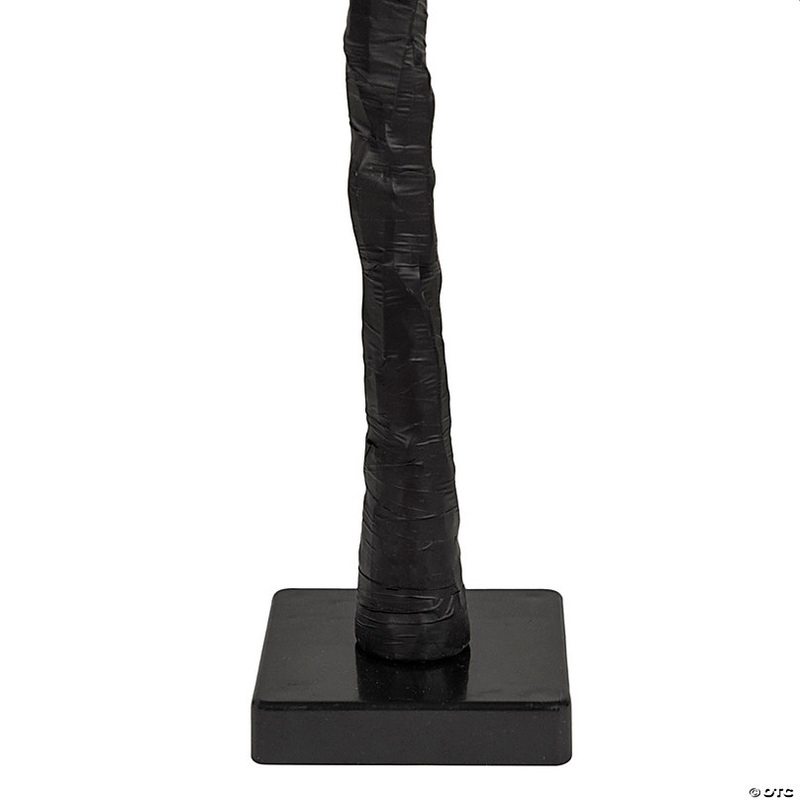 24 LED Lighted Black Weeping Halloween Twig Tree - Orange Lights