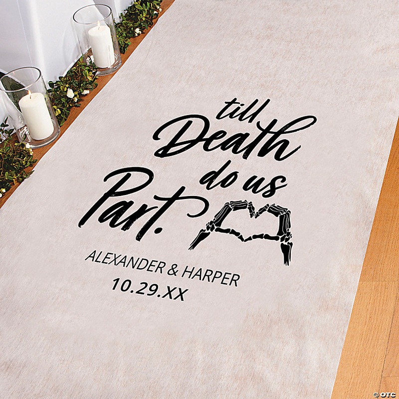3 ft. x 100 ft. Personalized Halloween Wedding Aisle Runner