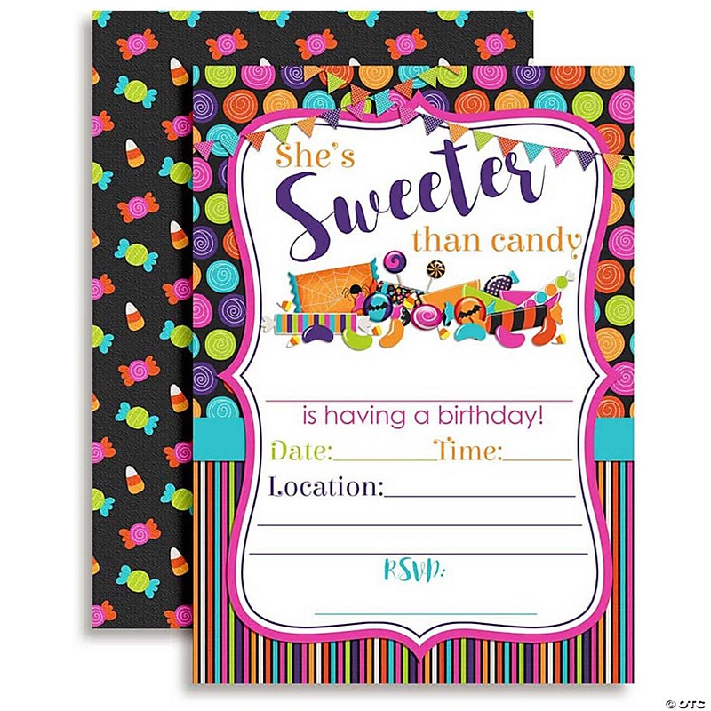 AmandaCreation Halloween Candy Invites 40pc.