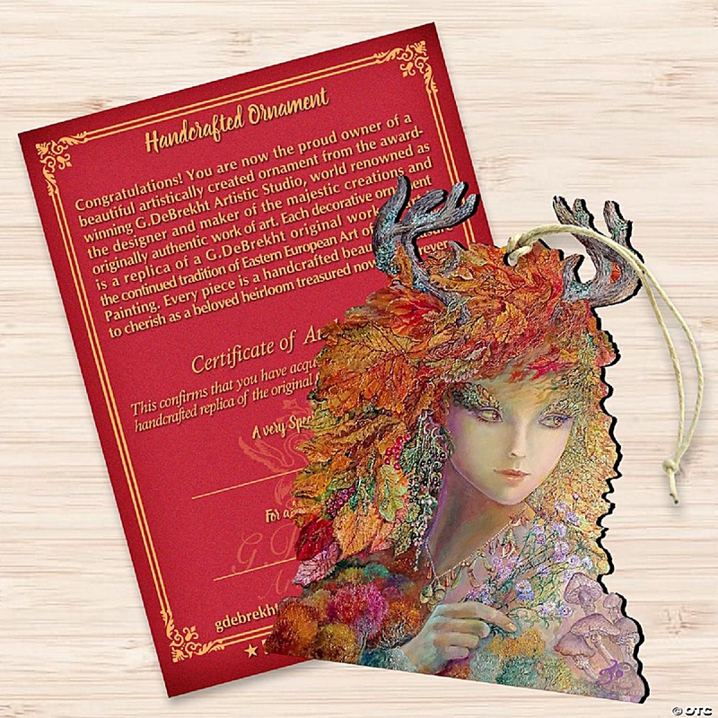 Autumn Wooden Ornament by Josephine Wall - Thanksgiving Halloween Decor