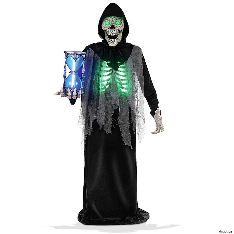 BOO BOX Halloween Animatronic Grim Reaper Outdoor Decoration, Sound and Motion Activated