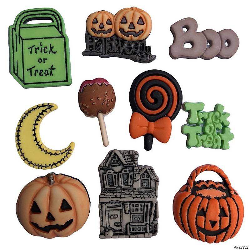 Buttons Galore and More Craft & Sewing Buttons - Halloween Night - 30 Buttons