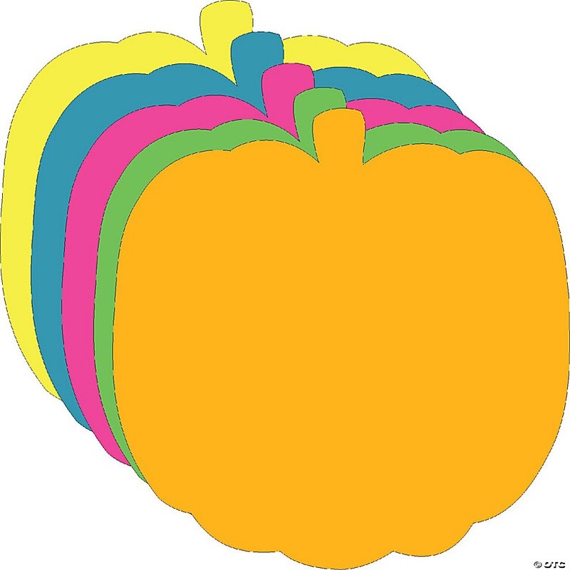 Creative Shapes Etc. - Assorted Color Bright Neon Large Cut-outs Pumpkin