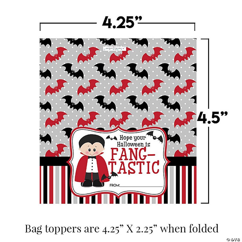 Dracula Halloween Bag Toppers 40pcs. by AmandaCreation