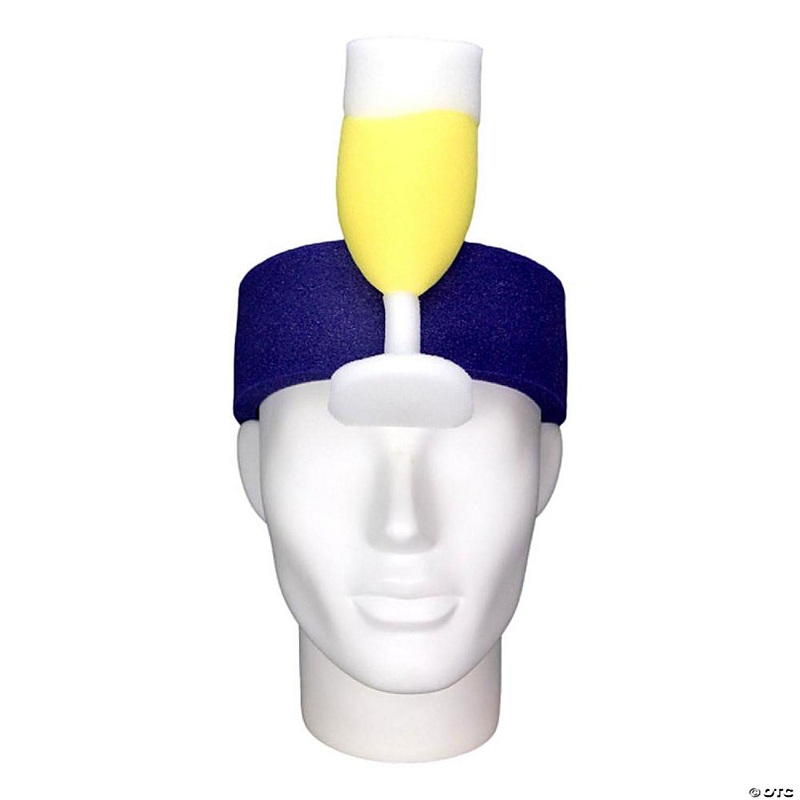 Foam Party Hats Champagne Glass Headband - Photo Booth Prop - Party Favors -Halloween - Crazy Hat Day