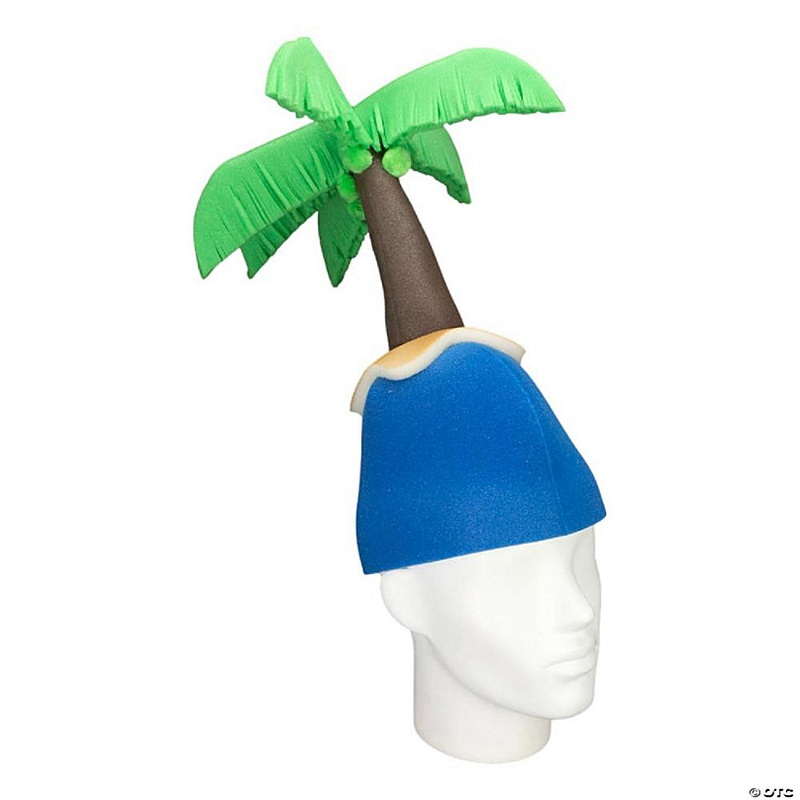 Foam Party Hats Coconut Tree Hat - Photo Booth Prop - Party Favors -Halloween - Crazy Hat Day