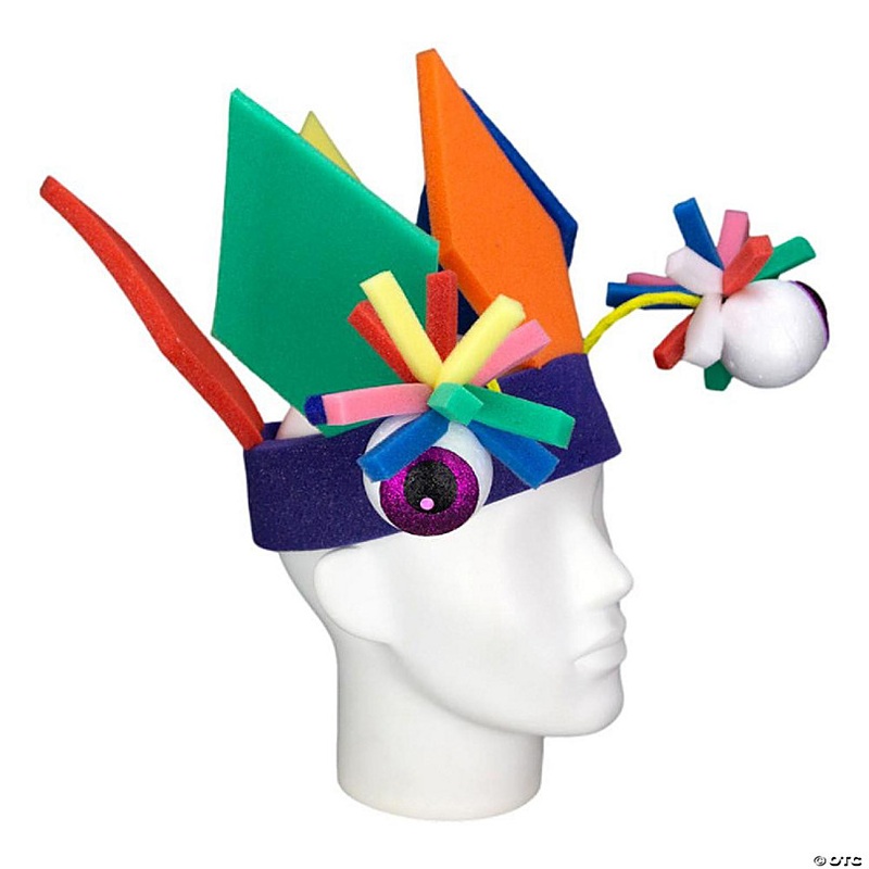 Foam Party Hats Crazy Headband 5 - Photo Booth Prop - Party Favors -Halloween - Crazy Hat Day