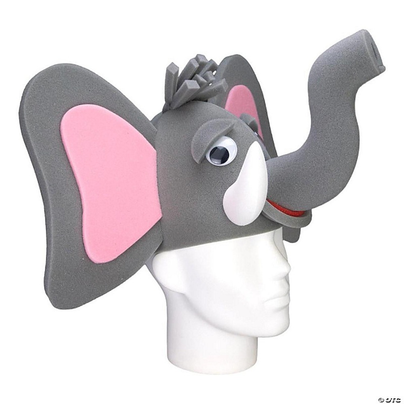 Foam Party Hats Elephant Hat - Photo Booth Prop - Party Favors -Halloween - Crazy Hat Day