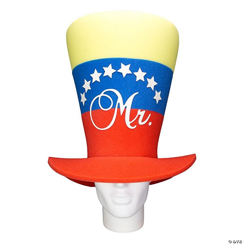 Foam Party Hats Mr. Venezuela Wide Top Hat - Photo Booth Prop - Party Favors -Halloween - Crazy Hat Day